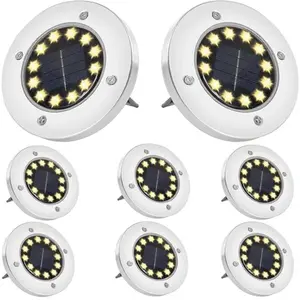 LUCKY-88 Lampes solaires de jardin extérieur 12 led Lampes solaires de... pas cher