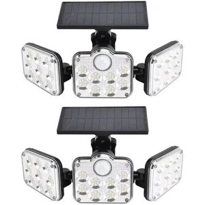 Bluedeer - Lot de 2 projecteurs solaires extérieurs 138 led 2200 lm av... pas cher
