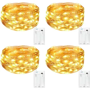 BLUEDEER Guirlande Lumineuse [Lot de 4], Mini Guirlande led a Pile 5m ... pas cher