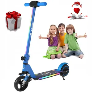 Trottinette électrique Enfants 6-12 Ans - ELSCOOT - Néons colorés - 1...