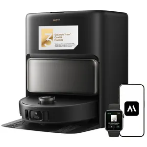 MOVA V50 Ultra Complete   Robot Aspirateur et Laveur avec Vidage Automatique 24 000 Pa Noir