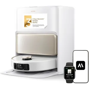 Mova Robot aspirateur et Laveur à vidage Automatique V50 Ultra Complete avec Aspiration de 24 000 Pa, Autolaveuse de sol