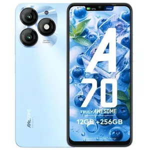 Itel A70 Telephone Portable 12GO+256GO Smartphone Pas Cher 5000mAh Écran 6.6 Téléphone Android 13 4G Dual SIM/GPS Bleu