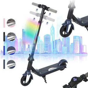 21.6V Trottinette Électrique pour Enfants 2 Vitesses  Pliable, Frein Électronique, Moteur Sans Balais F602 noir
