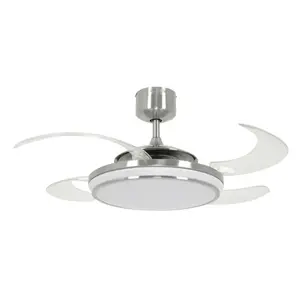 Merkloos / Sans marque Plafondventilator Fanaway EVO 1 Mat Staal LedVendu parbol