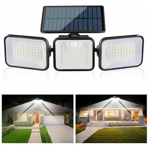 LUCKY-88 Lampe Solaire Exterieur Detecteur de Mouvement, 3 Têtes 180 l... pas cher