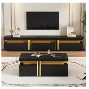 OKWISH Table à Manger Moderne 160×80×75cm - Placage de Marbre - Pieds ... pas cher