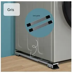 Socle Lave Linge avec 24 Roues, Réglable 45 cm-70cm, Réduction du Bruit Antichoc pas cher