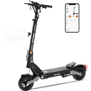 HITWAY Trottinette Électrique Pliable  - Pneus gonflables 10 - 1600W c...