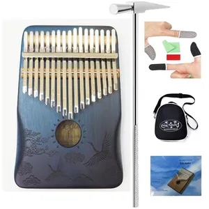 Kalimba piano à pouce 17 touches en bois acajou parfait pour debutants enfantsVendu parfnac-be