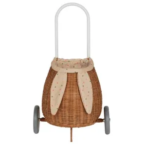 Olli Ella Panier à roulettes Luggy Bunny Natural Gumdrop pas cher