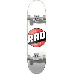 RAD Skateboard Progressive unisexe pour adulte avec logo - Blanc - 8"