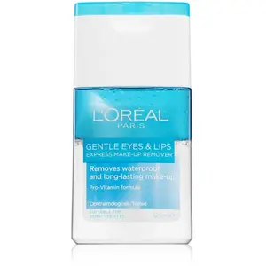 L'Oréal Paris, Nettoyant pour le visage, Dermo-Expertise Démaquillant doux pour les lèvres et les yeux (Lait nettoyant, 125 ml) pas cher