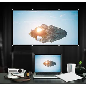 ZULBCEO 1 écran de projection portable pliable sans pli blanc 16:9 (120 pouces) pas cher