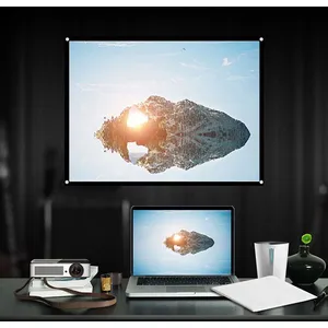 ZULBCEO 1 écran de projection portable pliable et infroissable blanc 4:3 (60 pouces) pas cher