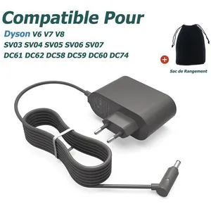 ELINKUME Chargeur pour Dyson V6 V7 V8 SV03 SV04 SV05 SV06 SV07 Absolute/Motorhead/Animal Aspirateur Chargeur avec Sac de Rangement pas cher