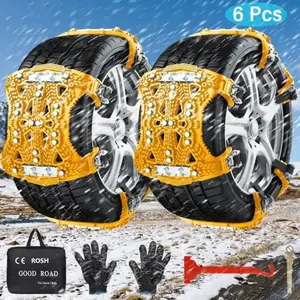 MAXLABER Chaîne de pneu de voiture, Chaîne de neige de pneu universelle résistante aux intempéries pour voiture de tourisme pas cher