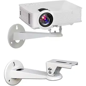 CSPARKV 1 pcs Mini Support Vidéoprojecteur Mural, 6,3-7,87 inch Vis M4 Rotation 360°, Inclinaison 60°, pour Caméra/Projecteur/Webcam -Matériau Acier Carbone pas cher