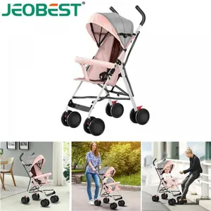 JEOBEST Poussette Canne Compacte Pliable - Voiturette pour Bébé - pour 6 Mois à 5 Ans - Capacité de Charge 30kg - Rose pas cher