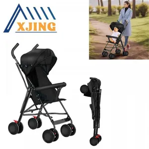XJING Poussette assise - Noir - Roues EVA antidéflagrantes et anti-crevaison - Poids maximum 60kg pas cher