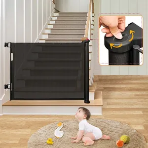 QUIIENCLEE Barrière de sécurité rétractable pour bébé, utilisable d'une seule mai... pas cher