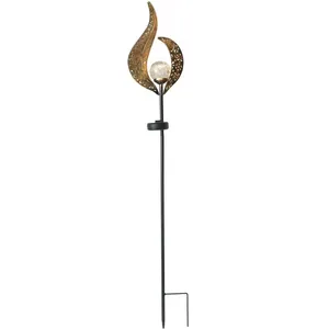 Lampe Solaire Exterieur Flamme Decoration de Jardin Lumières pour L'ex... pas cher