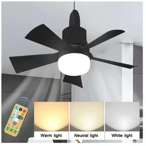 Tuserxln - Ventilateur de plafond avec télécommande Silencieux - Plafo... pas cher