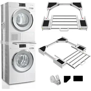 JORMFTTE Cadre pour Machine à Laver/Sèche-Linge, Intermédiaire avec Porte-Serviettes Extensible pas cher