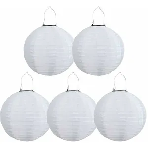 CHOYCLIT Lot de 5 lampions solaires led d'extérieur étanches,Pour jardin, églis... pas cher