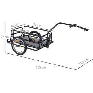 REJIMENEZ2025 Remorque de vélo Remorque de transport avec capacité de ... pas cher