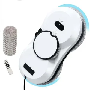 PRUMYA Robot Nettoyeur Vitre, 5600 Pa D'aspiration,Robot Laveur de Vitre Automatique, Navigation Intelligente, Télécommandé, 10 ChiffonsVendu parcdiscount