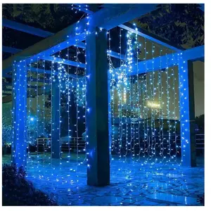 CHOYCLIT Guirlandes lumineuses rideau LED de 600, 6m x 3m, 8 modes d'é... pas cher