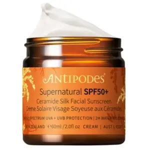 Antipodes Supernatural SPF50+ Ceramide Silk Facial Sunscreen 60ml pas cher