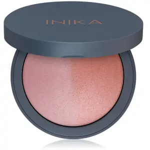 INIKA Baked Blush Duo - Burnt Peach Duo - Biologisch - Vegan - 100% Natuurlijk - Verzorgend - Alle huidtypes - Microplasticvrij - Minerale make-up