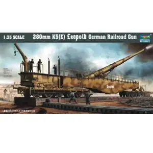 1:35 Trumpeter 0207 280mm K5(E) Leopold Railroad Gun Plastic Modelbouwpakket pas cher