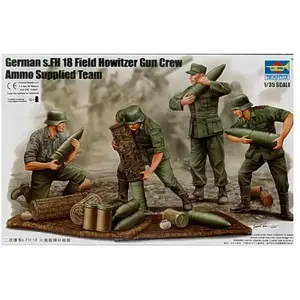 Trumpeter - Set de 4 figurines - Artilleurs allemands (en action N02) pas cher