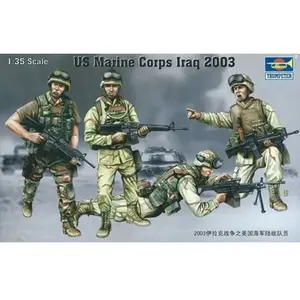Maquette TRUMPETER 00407 US MARINES IRAQ 2003 1:35 en plastique pas cher