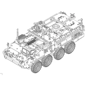 TRUMPETER - Maquette Blindé M1130 Stryker Command Vehicle trumpeter07423 1:72 Maquette Char Promo - Ref : 15999 pas cher