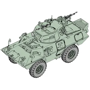 TRUMPETER - Maquette Blindé Lav-150 Apc 90mm Mecar Gun trumpeter07442 1:72 Maquette Char Promo - Ref : 15727 pas cher