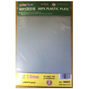 Hips 1,0mm Plastic Sheet(210mmx300mmx2pc - Master Tools pas cher