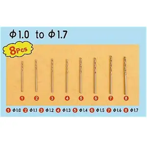 Trumpeter Twist forage Auger Bit Set 2 « (1,0 à 1,7 mm 8 pièces ea) pas cher