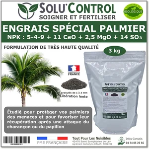 TOUT POUR LES NUISIBLES Engrais spécial palmier 3 kg - solucontrol pas cher