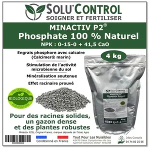 4 kg de Minactiv P2 SOLUCONTROL - Engrais phosphate naturel - Avec Cal... pas cher
