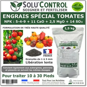 1,5 kg d' Engrais Spécial Tomates, Aubergines, Poivrons, Piments - Sol... pas cher