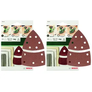 Bosch Papier Abrasif G40, G120, G180 102 x 102 x 62 mm (20x) pas cher