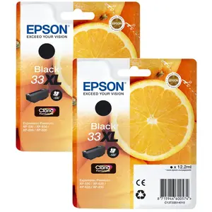 Epson 33XL Cartouche Noir Lot de 2 pas cher