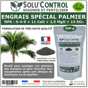 TOUT POUR LES NUISIBLES Engrais spécial palmier 500 g - solucontrol
