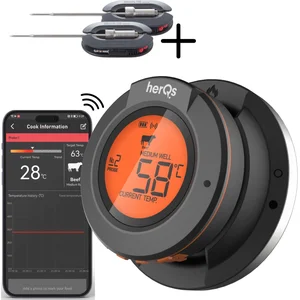 Comparateur de prix : Herqs, Thermomètre pour barbecue, Thermomètre dôme numérique connecté