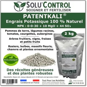 2 kg de PatentKali® SOLU’CONTROL Engrais Potassique 100% Naturel pas cher
