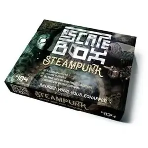 404 Editions Escape Box Steampunk - Avec 3 Livrets, 131 Cartes, 1 Bande-Son De 60 Minutes, 1 Poster, 6 Badges pas cher